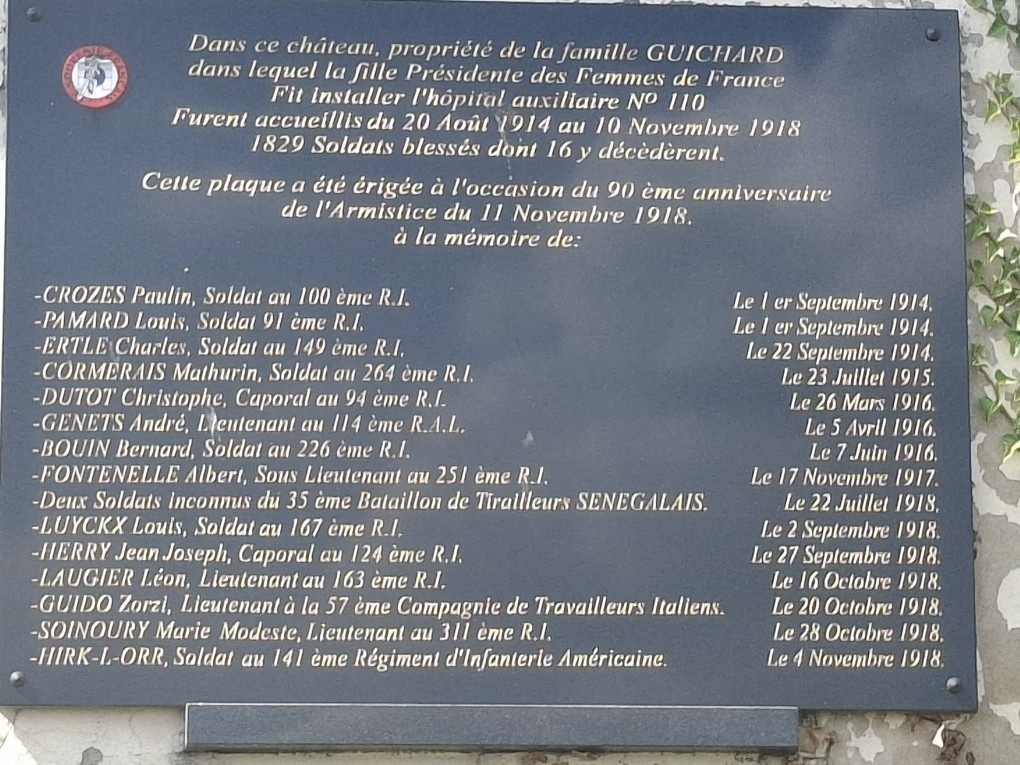 plaque hopital militaire
